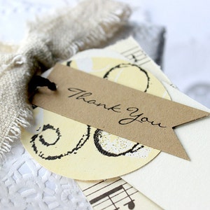 Étiquettes de remerciement kraft, étiquettes découpées, accessoire d'emballage cadeau, embellissement pour scrapbooking