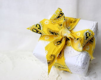 Fabric Ribbon, Cotton Ribbon, Gift Wrap Ribbon, Fabric Packaging, Frayed Ribbon, Junk Journal Ribbon