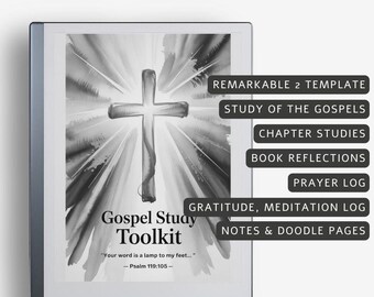 reMarkable 2 Gospel Study Toolkit: Diario di studio della Bibbia (modello PDF)