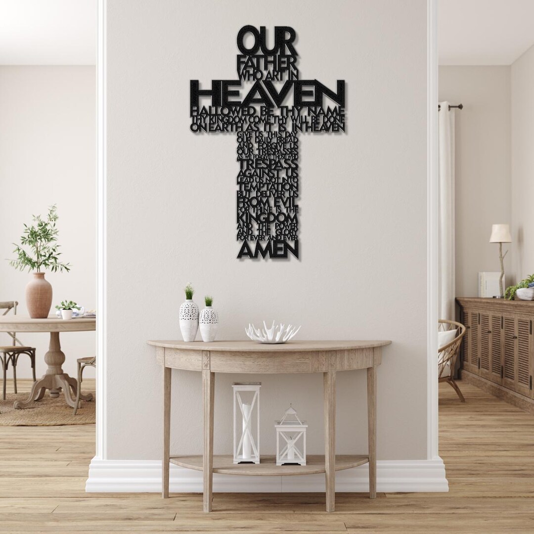 Lord's Prayer Metal Wall Art – Christian Home Decor - Etsy