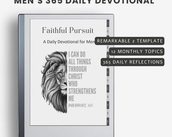 Devocional Diário Notável 2 - Modelo para Homens, Fé Cristã, Diário de Reflexão Matinal, Crescimento Espiritual, Presente de Fé para Homens