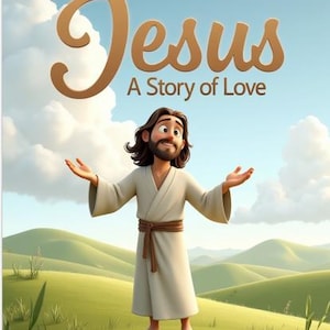 Jesus Story for Kids eBook & Audio | 43-Page Pixar-Style Illustrated Bible Story Book Ages 3-7 Download