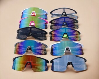 Radfahren Sport Sonnenbrillen Custom | Y2K Fashion Brillen | Unisex Junge Mädchen Cool | UV400 Sport-Sonnenbrille | Brille für Sport Geschenk für Ihn Sie