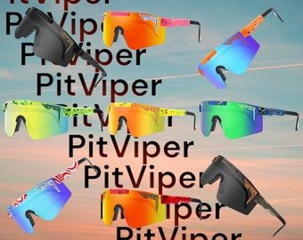 Pit Viper-zonnebril voor kinderen/jeugd/volwassenen | Pit Viper-bril | Unisex jongen meisje cool | UV400 sportzonnebril | Bril voor kinderen cadeau voor hem haar