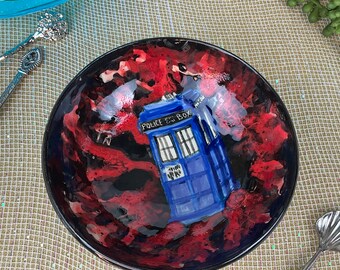 Police Box in space - Doctor Who Inspired TARDIS Bowl