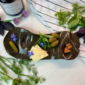 Charcuterie Brett Käseplatte Muscheln Ocean Themed Steinzeug Handgemacht