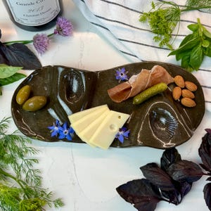 Charcuterie Brett Käseplatte Muscheln Ocean Themed Steinzeug Handgemacht