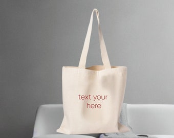 Personalized Canvas Tote Bag - Custom Embroidered Tote Bag - Personalized Embroidery Gift