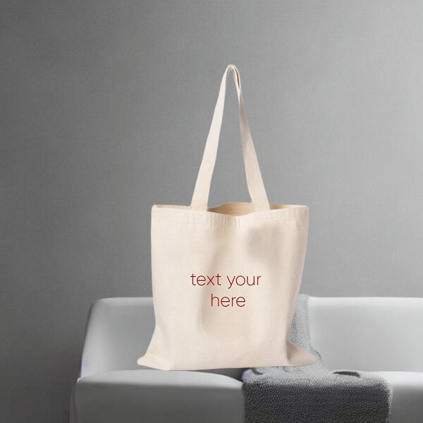 Personalized Canvas Tote Bag - Custom Embroidered Tote Bag - Personalized Embroidery Gift