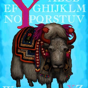 Y Yak Alphabet Print 8x10 Signed