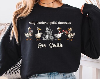 Silly Goose Teacher Sweatshirt: Funny Personalized School Staff Gift