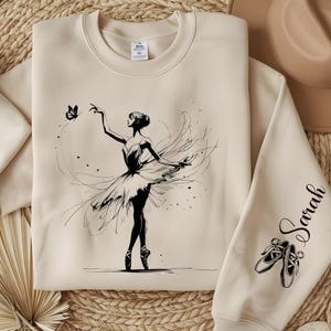 Ballet Sweatshirt for Girls, Personalized Recital Keepsake