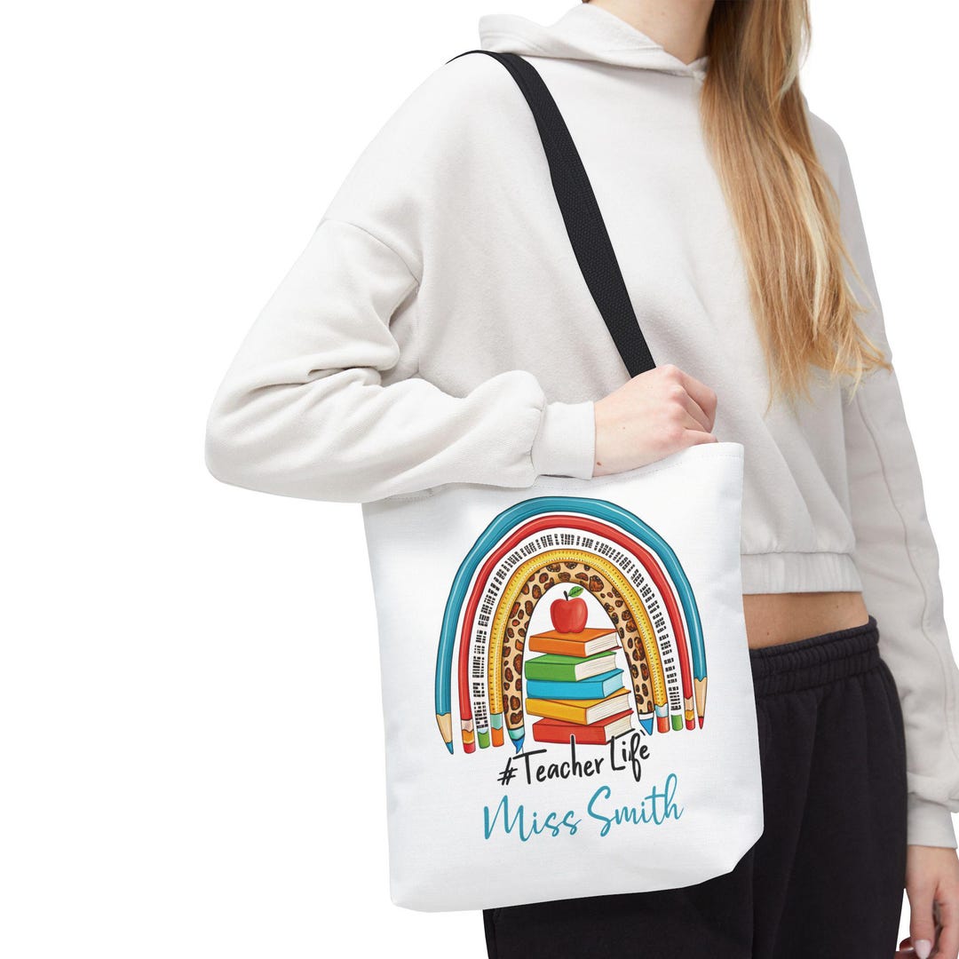 Personalized Teacher Tote Bag: Custom Appreciation Gift - Etsy