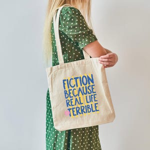Funny Book Lover Tote Bag: Retro Sarcastic Literary Canvas