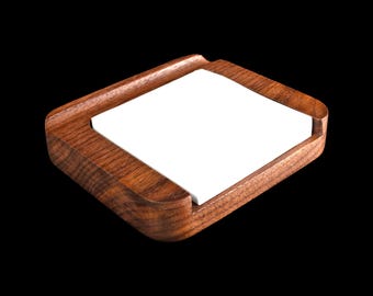 Solid Wood Sticky Note Desk Caddy