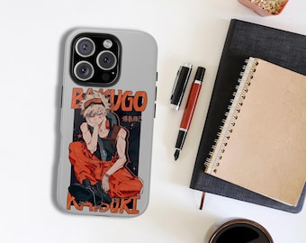 Katsuki Bakugo, Impact Tough Case, aesthetic design, (iPhone 16, iPhone 15, iPhone 14, iPhone 13, iPhone 12) | Boku no Hero design.