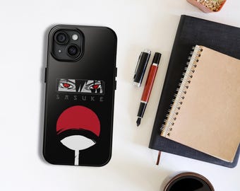 Sasuke Uchiha, Impact Tough Case, aesthetic design, (iPhone 16, iPhone 15, iPhone 14, iPhone 13, iPhone 12, iPhone 11) Sasuke Naruto design.