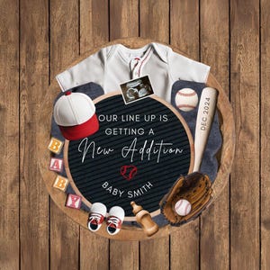 Baseball Schwangerschaftsankündigung, Baby Boy Reveal, Digitale Baby Reveal, Schwangerschaft Reveal für Baby Boy, Canva Vorlage, Großeltern Geschenk