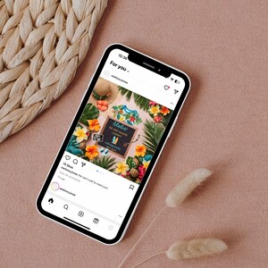 Aloha Pregnancy Announcement, Hawaii Baby Reveal, Surfing Pregnancy Reveal, Digital Canva Template, Surf Themed Baby Reveal