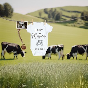 Farm Schwangerschaftsankündigung, Digitale Baby Enthüllung, Canva Vorlage, Digitale Schwangerschaftsankündigung, Social Media Baby Enthüllung