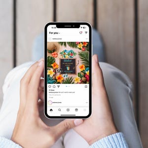 Aloha Pregnancy Announcement, Hawaii Baby Reveal, Surfing Pregnancy Reveal, Digital Canva Template, Surf Themed Baby Reveal