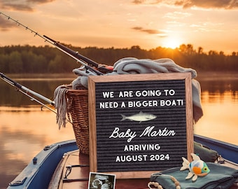 Fishing Boat Pregnancy Announcement, Instagram Post For Pregnancy Announcement, Sunset Pregnancy Announcement