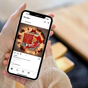 Christmas Themed Pregnancy Announcement, Editable Baby Reveal, Digital Canva Template, Xmas Baby Announcement, Personalized Bay Reveal