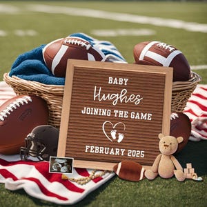 Fußballspiel Schwangerschaftsankündigung, Sport Baby Reveal, Baby Boy Schwangerschaftansage, Digitale Canva Vorlage, Benutzerdefinierte Baby Reveal