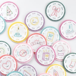 Advent Tinies - Christmas PDF Embroidery Pattern - with Bonus Coloring Pages