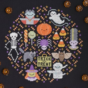 Not-So-Spooky Cross Stitch - Kawaii PDF Halloween Pattern