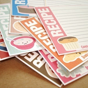 Food Friends 3x5-inch Printable Recipe Cards image 2