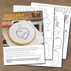 Vegetable Produce Pals Food Embroidery Pattern image 2