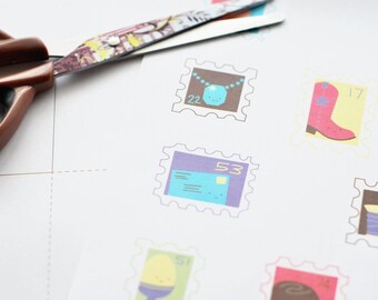 Teeny Tiny Commemoratives - Printable Mail, Stamp and Letter Kit