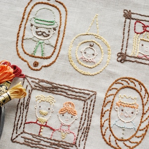 Family Portrait Gallery - PDF Downloadable Pattern for Hand Embroidery