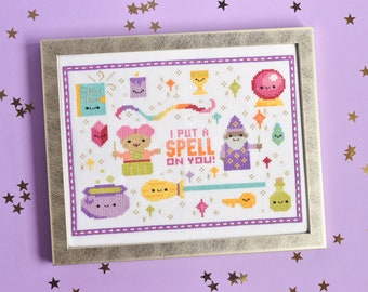 I Put a Spell on You  - Kawaii Spooky Magic PDF Cross Stitch Pattern