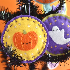 Not-So-Spooky Felt Ornaments DIY Halloween Project with PDF Patterns and Instructions image 2