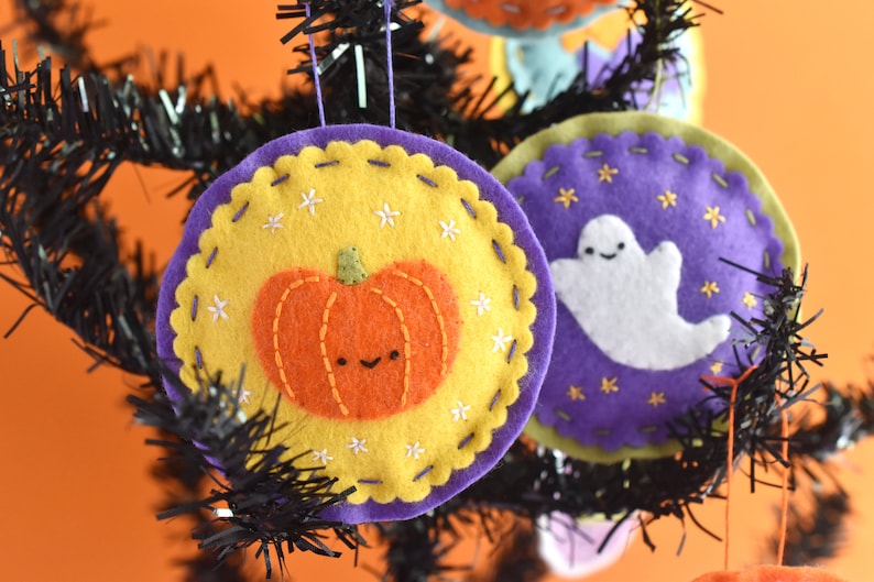 Not-So-Spooky Felt Ornaments DIY Halloween Project with PDF Patterns and Instructions image 2