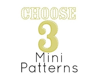 Choose Any 3 PDF Mini Embroidery Patterns