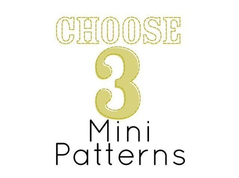 Choose Any 3 PDF Mini Embroidery Patterns image 1