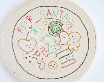 Cookies for Santa - Christmas Treats PDF Embroidery Pattern