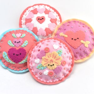 Hearts Day Felt Ornaments DIY Project PDF Patterns and Instructions image 6