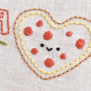 A Pizza My Heart PDF Hand Embroidery Pattern image 4