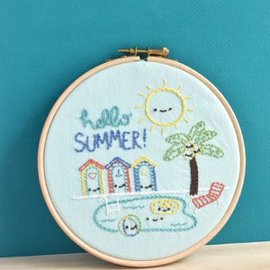 Hello Summer PDF Hand Embroidery Pattern image 7