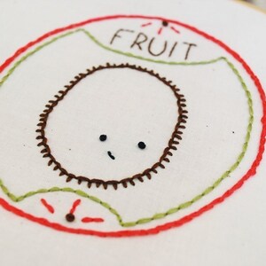 Patrón de bordado PDF Fruit Produce Pals imagen 1