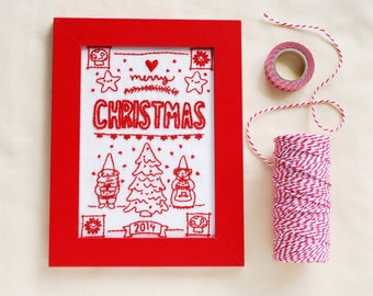 Christmas Sampler Hand Embroidery Pattern