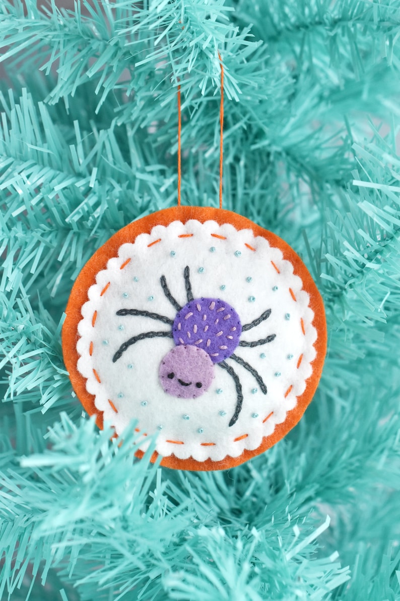 Not-So-Spooky Felt Ornaments DIY Halloween Project with PDF Patterns and Instructions image 6