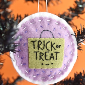 Not-So-Spooky Felt Ornaments DIY Halloween Project with PDF Patterns and Instructions image 9