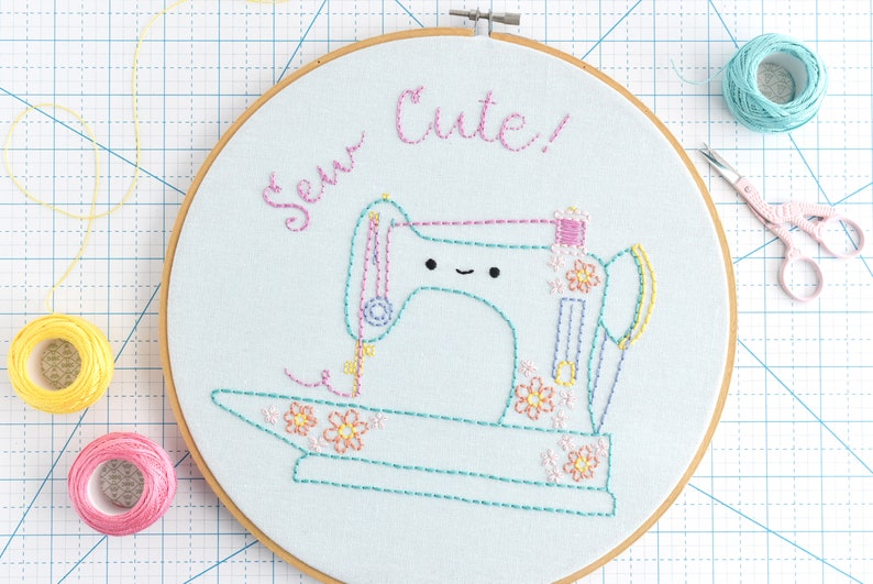 Sew Cute PDF Hand Embroidery Pattern image 1