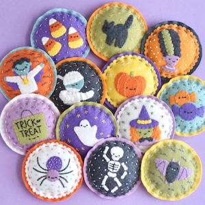 Not-So-Spooky Felt Ornaments - DIY Halloween Project with PDF Patterns and Instructions