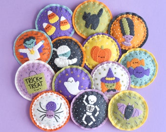 Not-So-Spooky Felt Ornaments - DIY Halloween Project with PDF Patterns and Instructions